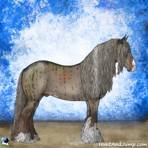 Horse Color:Liver Red Dun Mushroom Sabino Brindle 