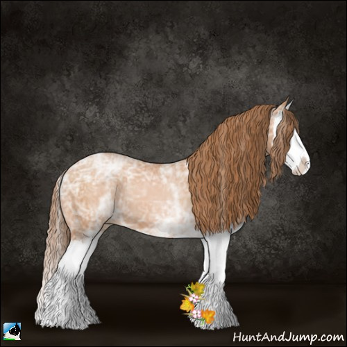 Horse Color:White Spotted Bay Ice Pearl Splash 