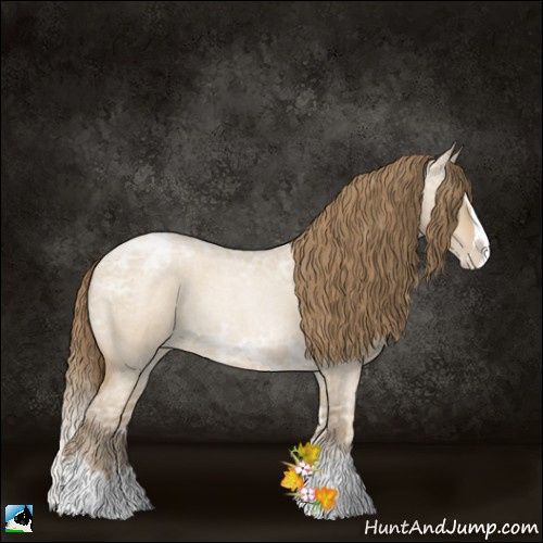 Horse Color:Grullo Ice Roan Pearl Splash Rabicano 