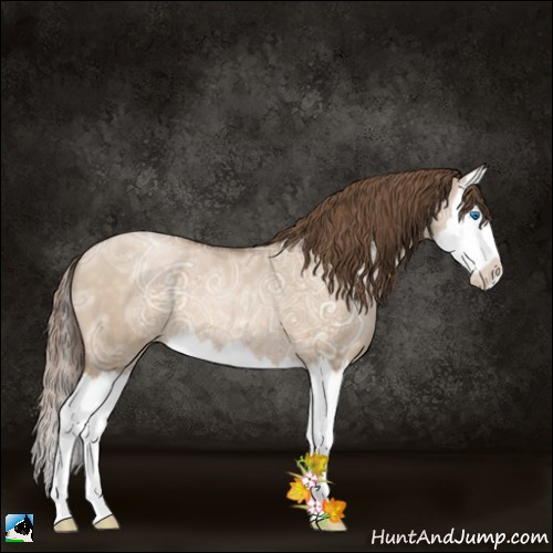 Horse Color:Brown Ice Roan Pearl Dun Splash 