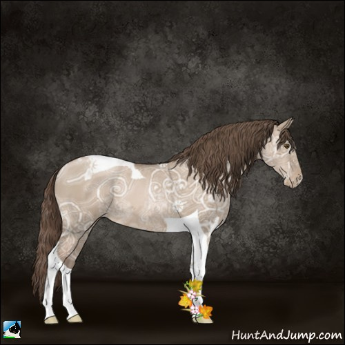 Horse Color:Grullo Ice Pearl Tobiano 