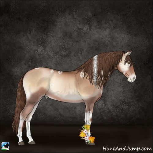 Horse Color:Liver Red Onyx Pearl Tobiano 