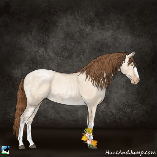 Horse Color:White Spotted Brown Ice Pearl Dun Tobiano 