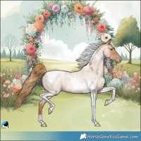 Horse Color:Red Roan Pearl Tobiano 