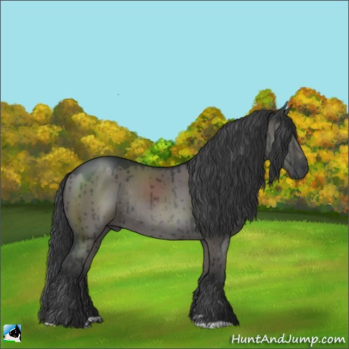 Horse Color:Grullo Mushroom Sabino Rabicano Brindle 
