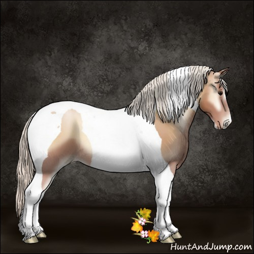 Horse Color:Silver Blue Onyx Pearl Tobiano 