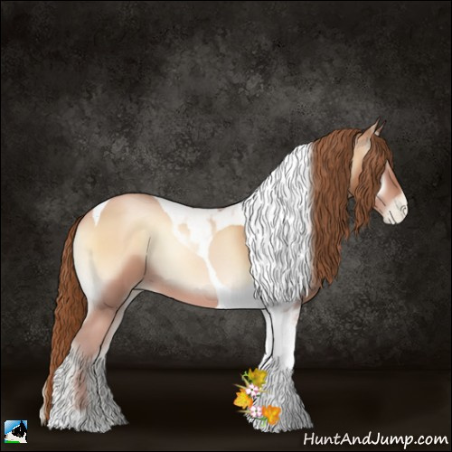 Horse Color:Bay Pearl Onyx Tobiano 