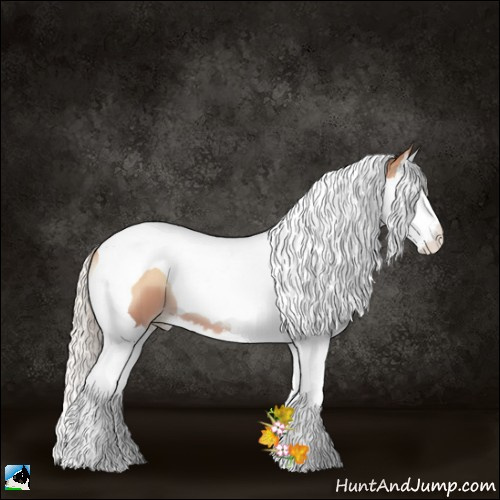 Horse Color:Silver Brown Pearl Onyx Sabino Splash Tobiano 