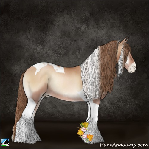 Horse Color:Blue Onyx Pearl Tobiano Rabicano 