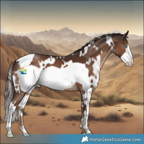 Horse Color:White Spotted Liver Chestnut Frame 
