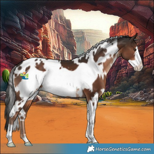 Horse Color:White Spotted Liver Chestnut Frame 