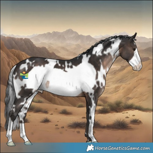 Horse Color:White Spotted Brown Frame 