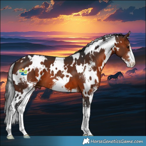 Horse Color:White Spotted Brown Sabino 