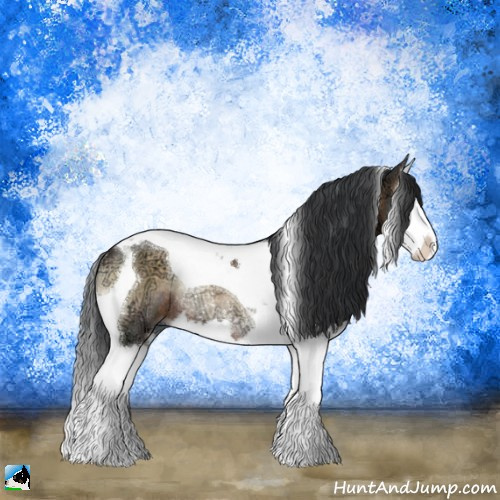 Horse Color:Brown Ice Onyx Sabino Splash Tobiano Rabicano 