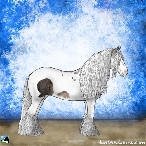Horse Color:Silver Brown Ice Sabino Splash Tobiano Rabicano 