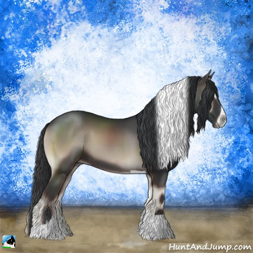 Horse Color:Blue Onyx Sabino Tobiano 