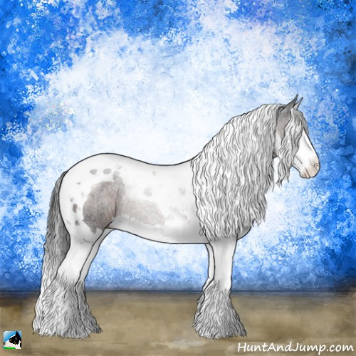 Horse Color:Brown Ice Splash Tobiano Rabicano 