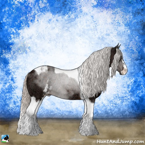 Horse Color:Silver Brown Ice Sabino Tobiano Rabicano 