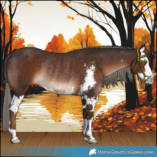 Horse Color:Liver Chestnut Mushroom Sabino Splash Rabicano