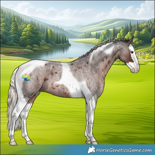 Horse Color:Liver Red Roan Splash Tobiano 