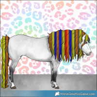 Horse Color:Platinum Painted Bay Chinchilla Dun 