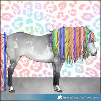 Horse Color:Platinum Painted White Spotted Silver Bay Chinchilla 