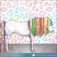 Horse Color:Platinum Painted Chestnut Chinchilla Leopard 