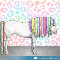 Horse Color:Platinum Painted Gold Champagne Chinchilla Roan