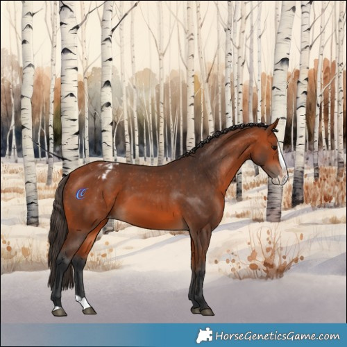 Horse Color:Bay Splash Appaloosa