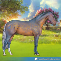 Horse Color:Watercolor Silver Bay