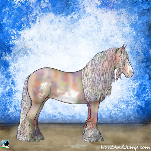 Horse Color:Nacre Gold Champagne Mushroom Frame 