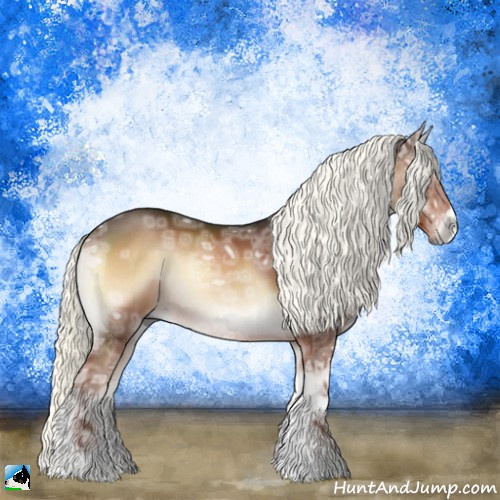 Horse Color:Liver Red Onyx Ice Mushroom Sabino Rabicano 