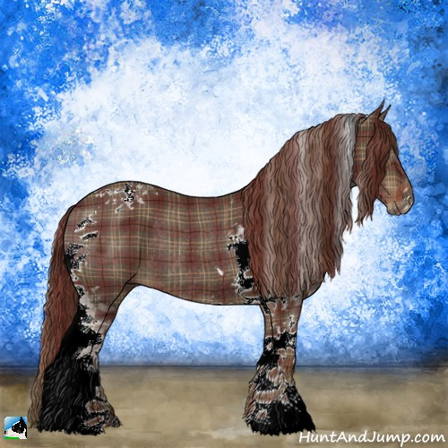 Horse Color:Plaid  Liver Chestnut Tobiano Rabicano 