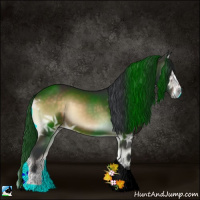 Horse Color:Bay Ice Onyx Tobiano 