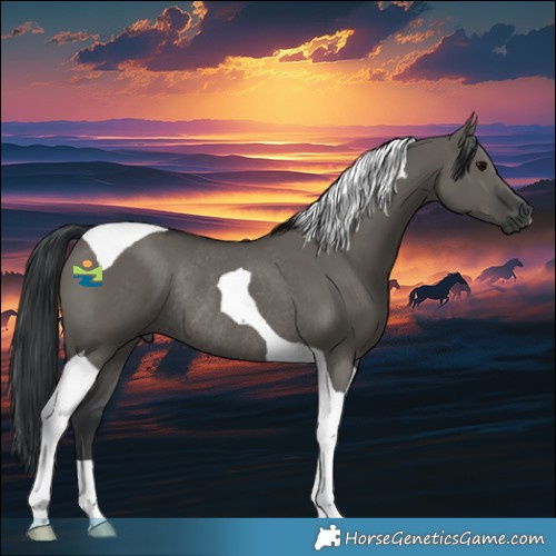 Horse Color:Grullo Tobiano Rabicano 