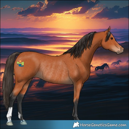 Horse Color:Bay Rabicano 