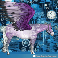 Horse Color:Watercolor Silver Brown Ice Sabino 