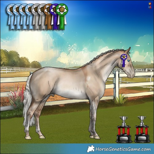 Horse Color:Gray Silver Amber Champagne Pearl Dun Mushroom Tobiano Rabicano 