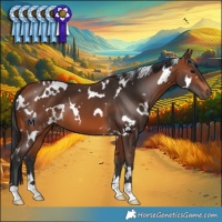 Horse Color:White Spotted Bay 