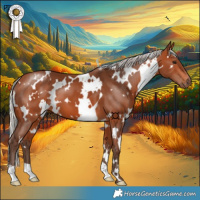 Horse Color:White Spotted Silver Bay 