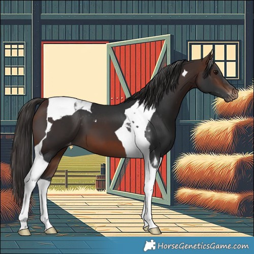 Horse Color:Brown Tobiano Appaloosa 