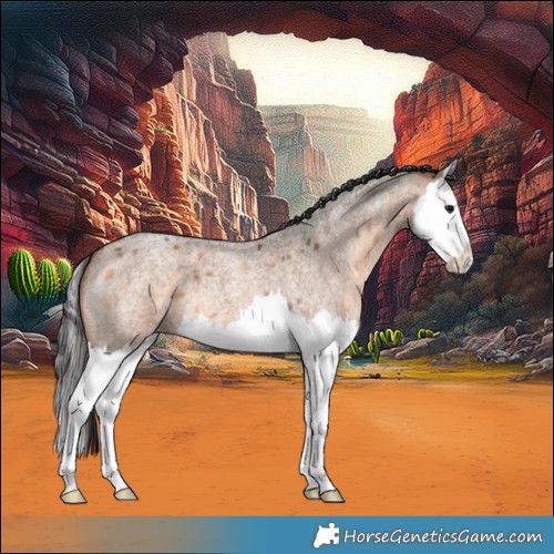 Horse Color:Brown Roan Dun Splash 