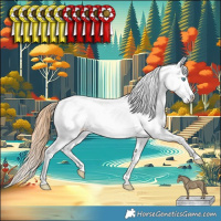 Horse Color:Bay Pearl Dun Splash Snowcap 