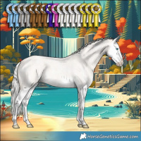 Horse Color:Silver Smoky Creme Ice Roan Splash 