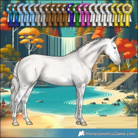 Horse Color:Silver Smoky Creme Ice Roan Splash 