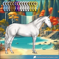 Horse Color:Silver Smoky Creme Ice Roan Splash 