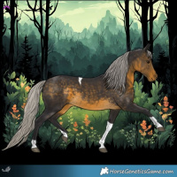 Horse Color:Silver Buckskin Tobiano 