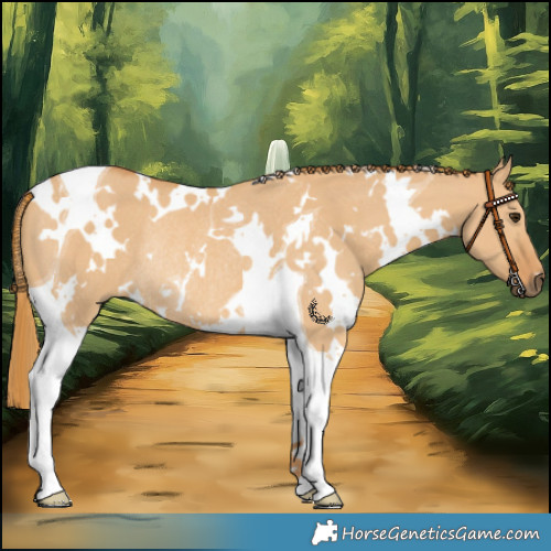 Horse Color:White Spotted Red Dun Tobiano Rabicano 