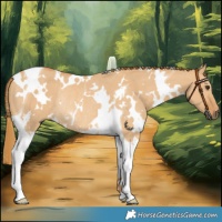 Horse Color:White Spotted Red Dun Tobiano Rabicano 