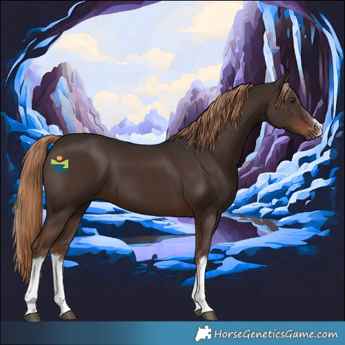 Horse Color:White Spotted Liver Chestnut 